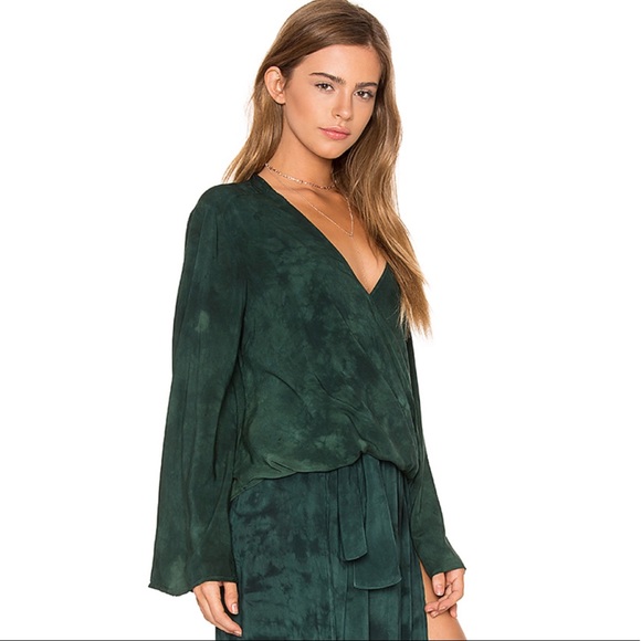 Blue Life Planet Blue Hayley Wrap Top Emerald Dye - Picture 3 of 7